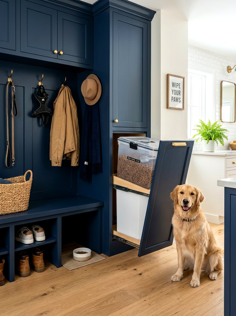 Cabinet For Dog Food Storage - 30 entryway pet station ideas