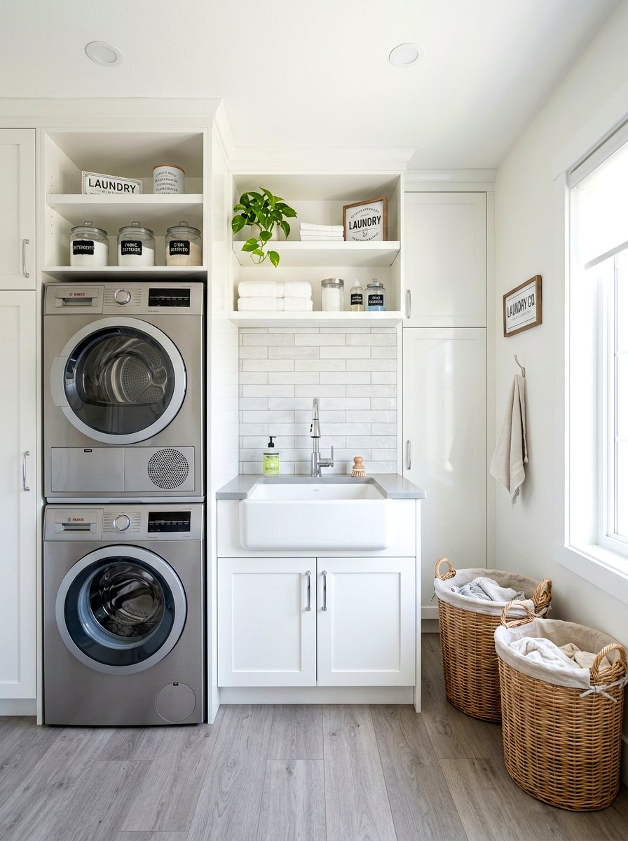 Cabinet Integrated Laundry Sink - 30 laundry room sink ideas