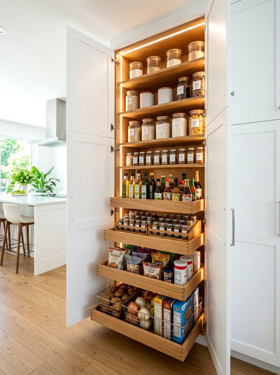 Cabinet Pantry Shelving - 30 pantry shelving layout ideas
