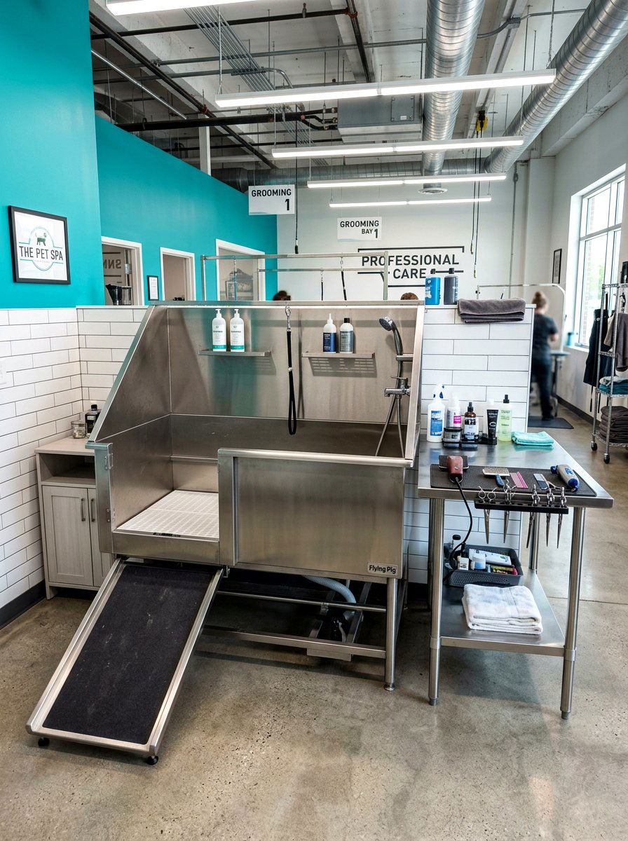 Cabinet hidden dog wash - 30 dog washing station ideas