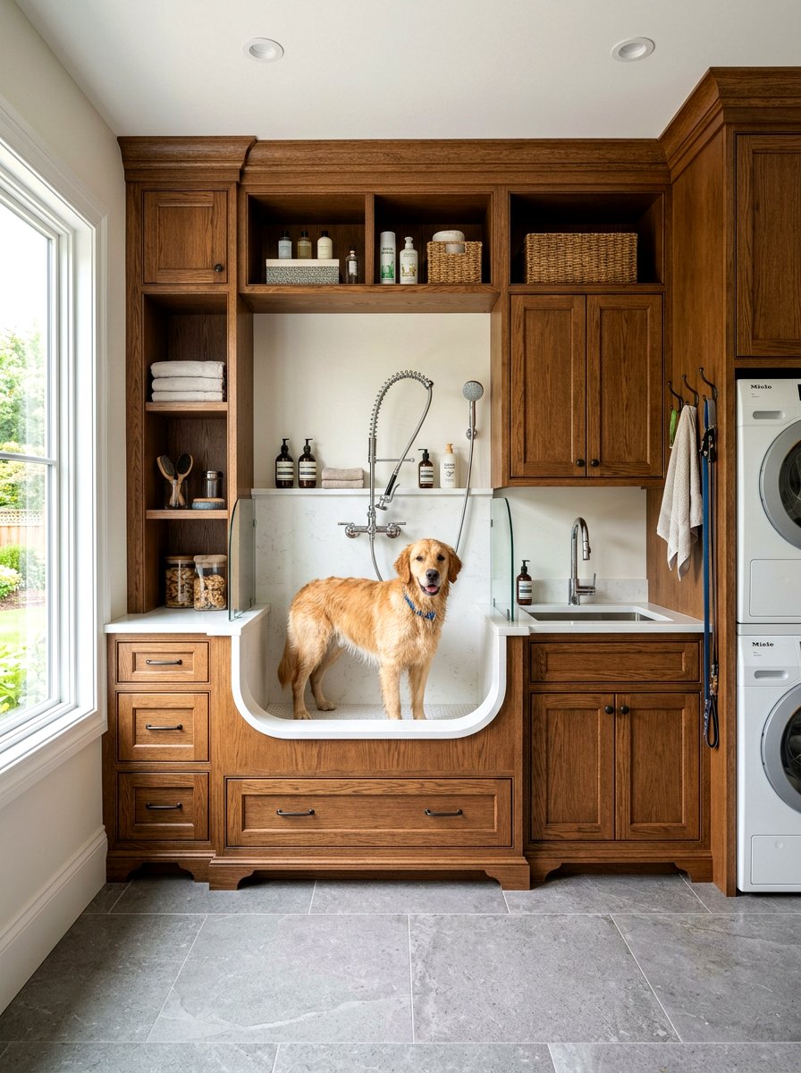 Cabinetry Integrated Dog Wash - 30 dog wash station ideas luxury