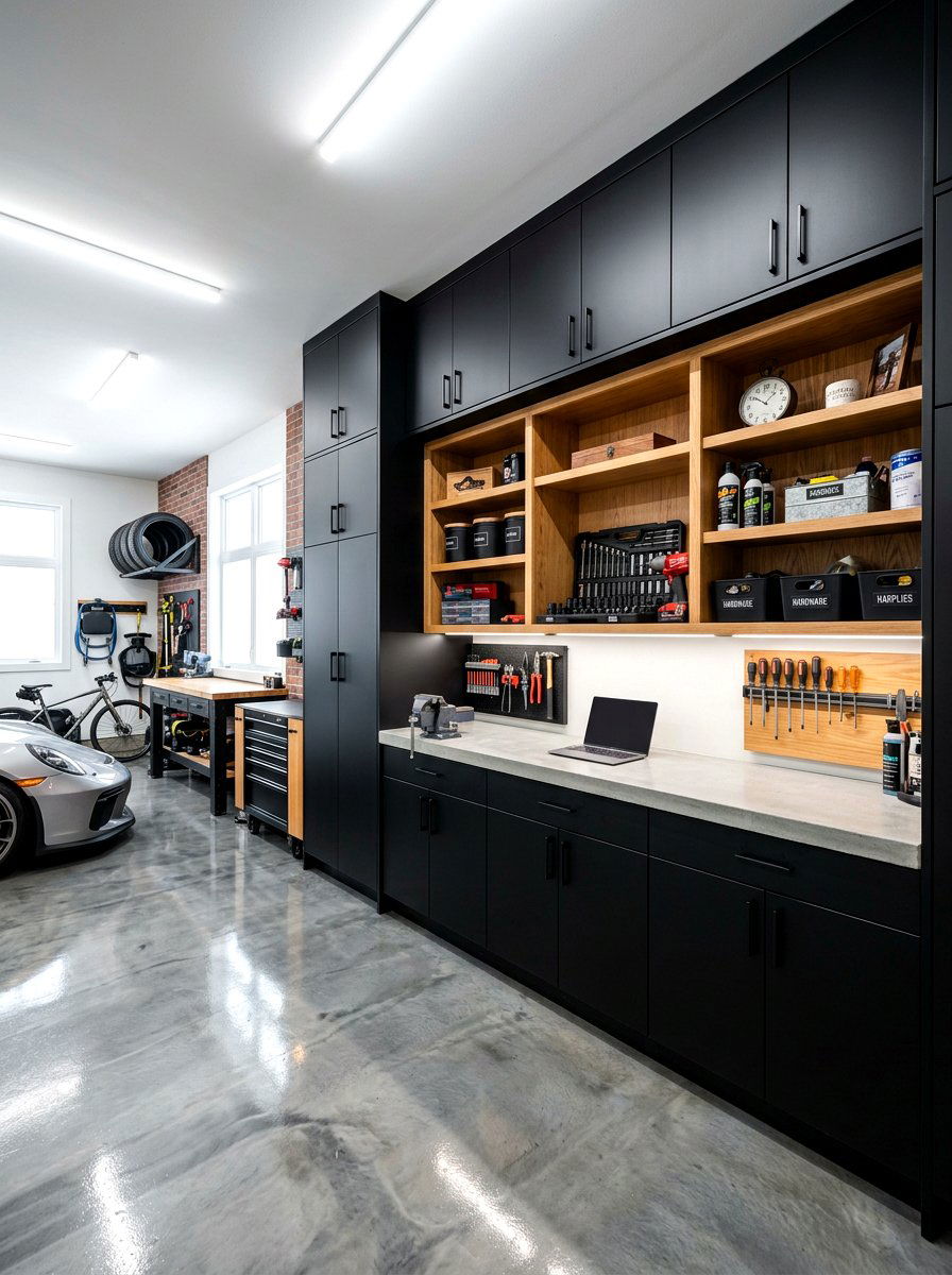 Cabinets With Open Shelving - 30 garage shelving ideas