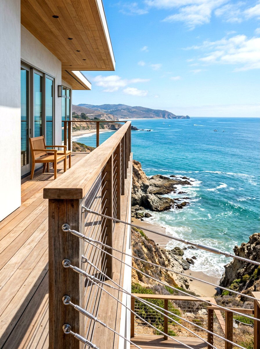 Cable Railing Fence - 30 fence ideas