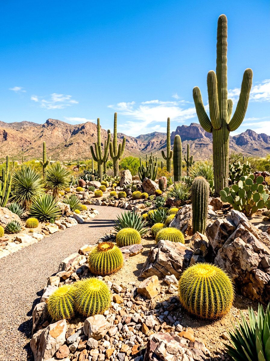 Cacti Rock Garden - 30 rock garden ideas