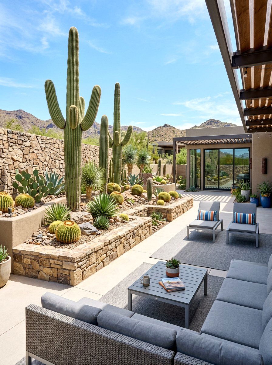 Cactus Garden Patio - 30 desert patio ideas