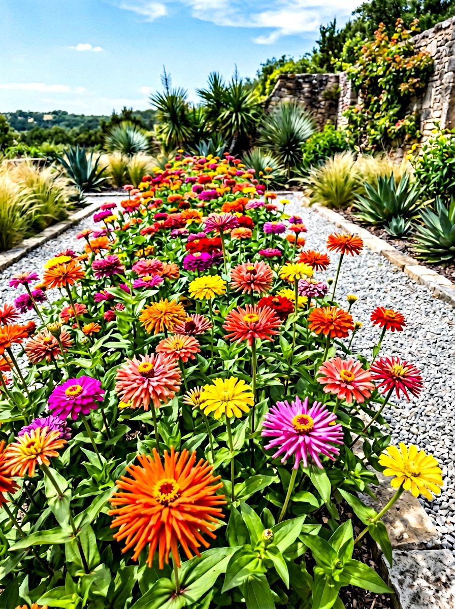 Cactus Zinnia Garden - 30 zinnia garden ideas