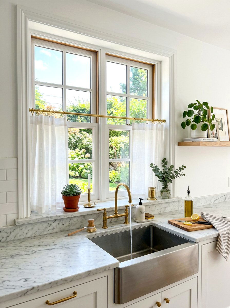 Cafe Curtain Kitchen Windows - 30 Parisian kitchen ideas