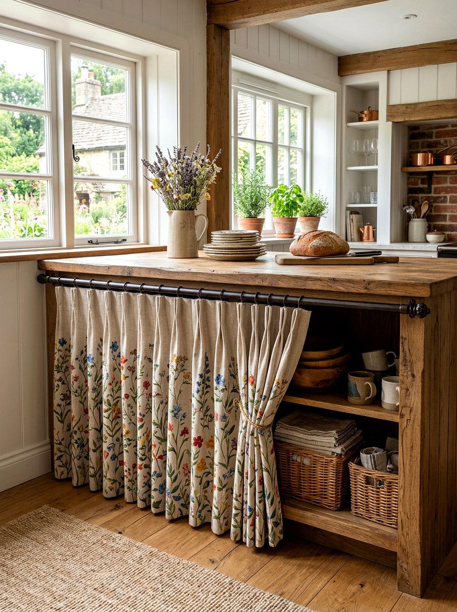 Cafe Curtain Storage - 30 small utility room ideas