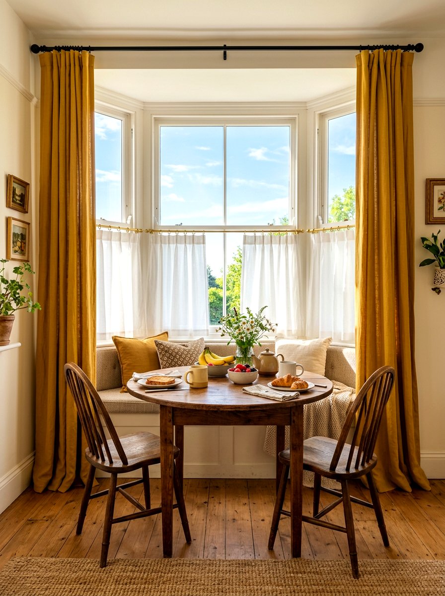 Cafe Curtains With Drapes - 30 curtain layering ideas
