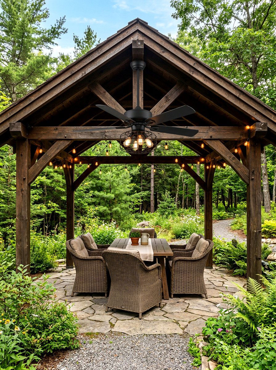 Cage Light Outdoor Fan - 30 outdoor ceiling fan patio ideas