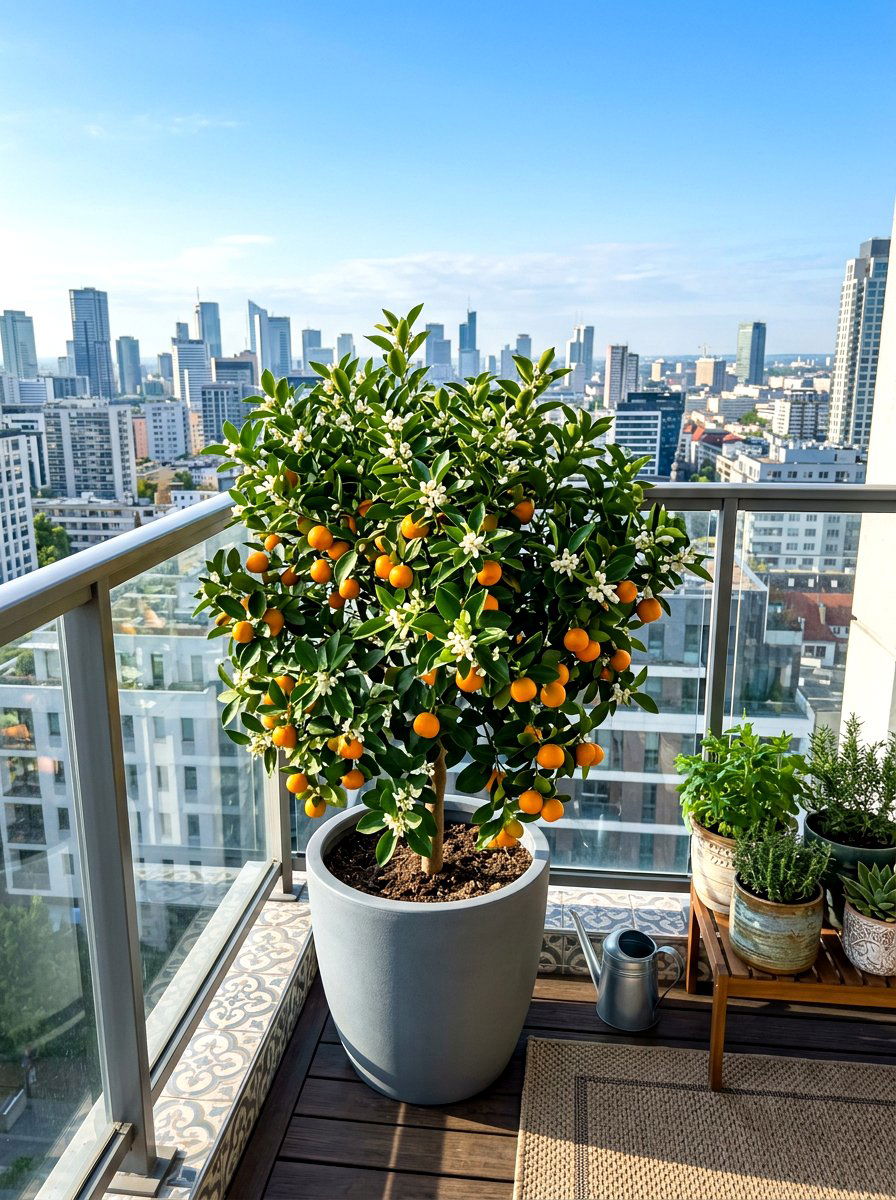 Calamondin Balcony Pots - 30 dwarf citrus garden ideas