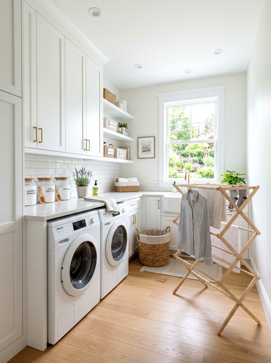 Calm laundry room - 30 calm minimal decor ideas