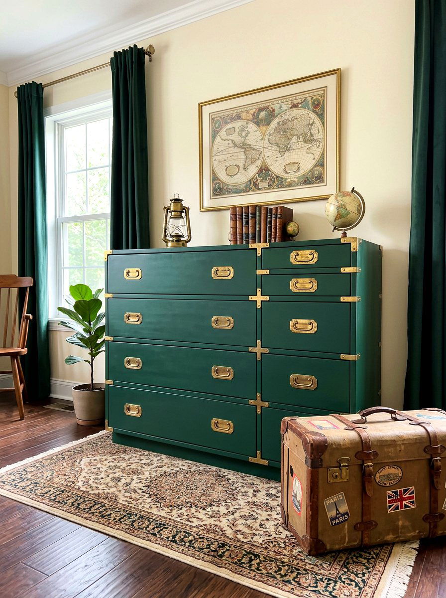 Campaign Dresser - 30 guest room dresser ideas