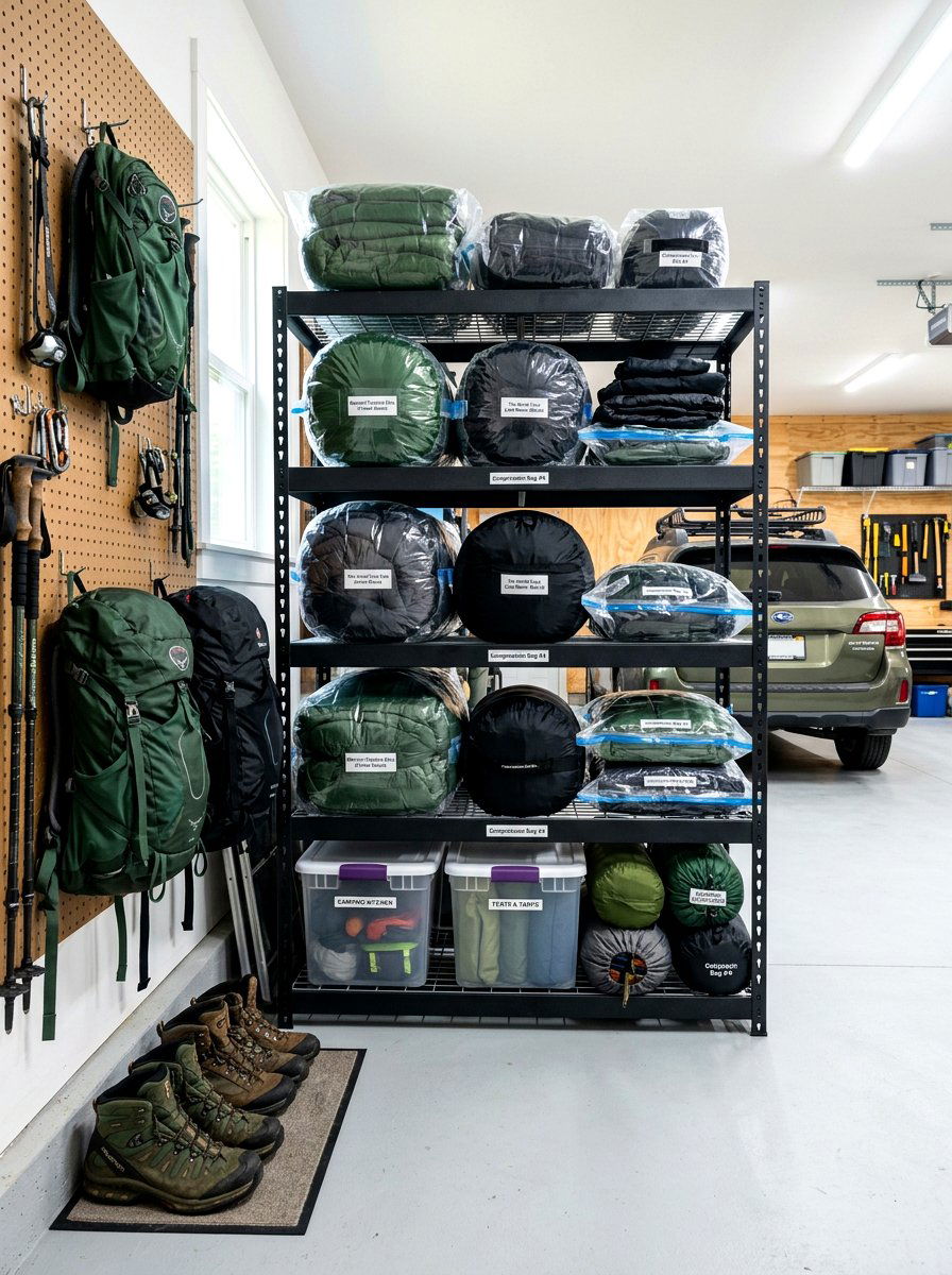 Camping gear storage - 30 vacuum storage ideas