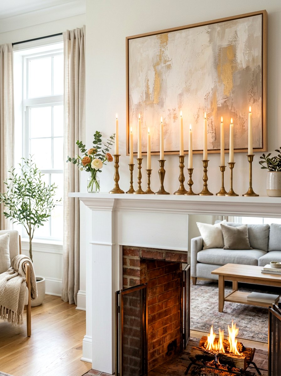 Candle Holder Mantel - 30 analog home decor ideas