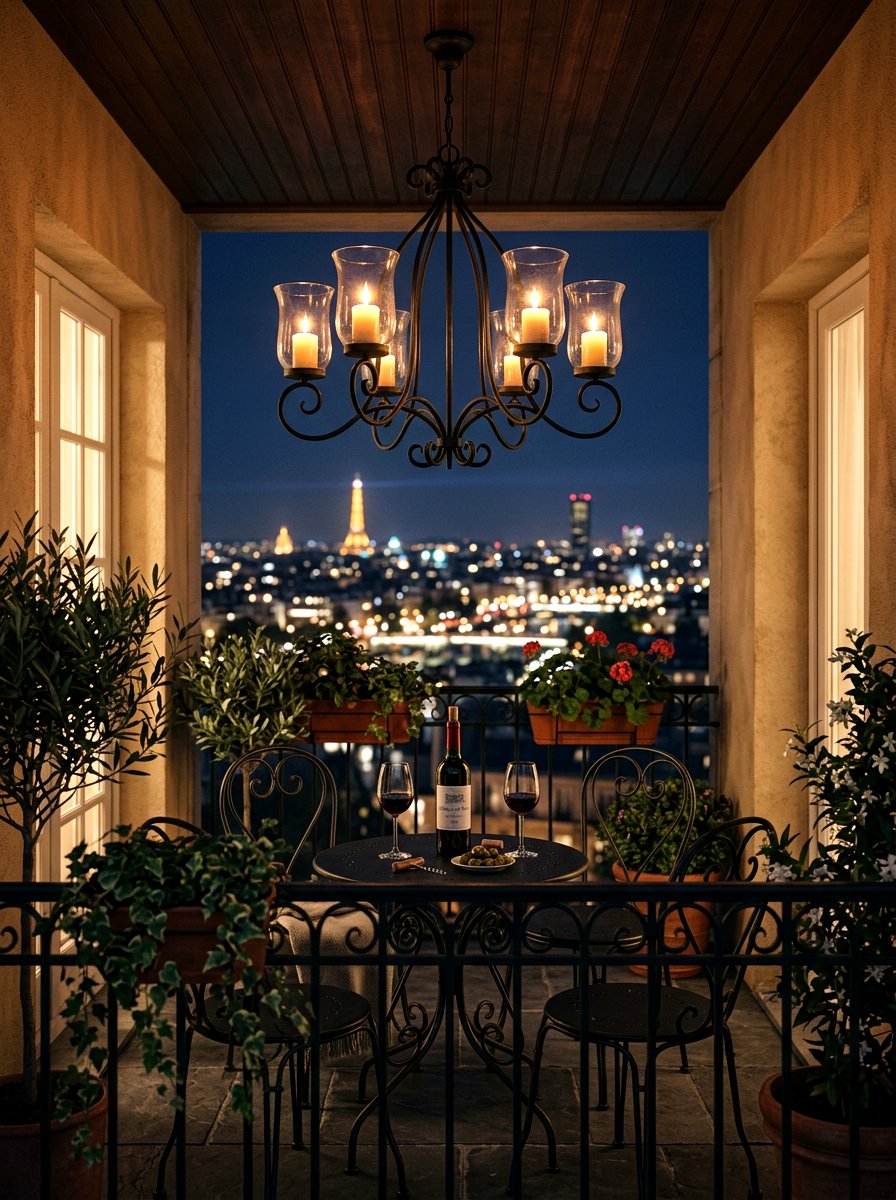 Candle Lit Terrace Chandelier - 30 outdoor chandelier ideas