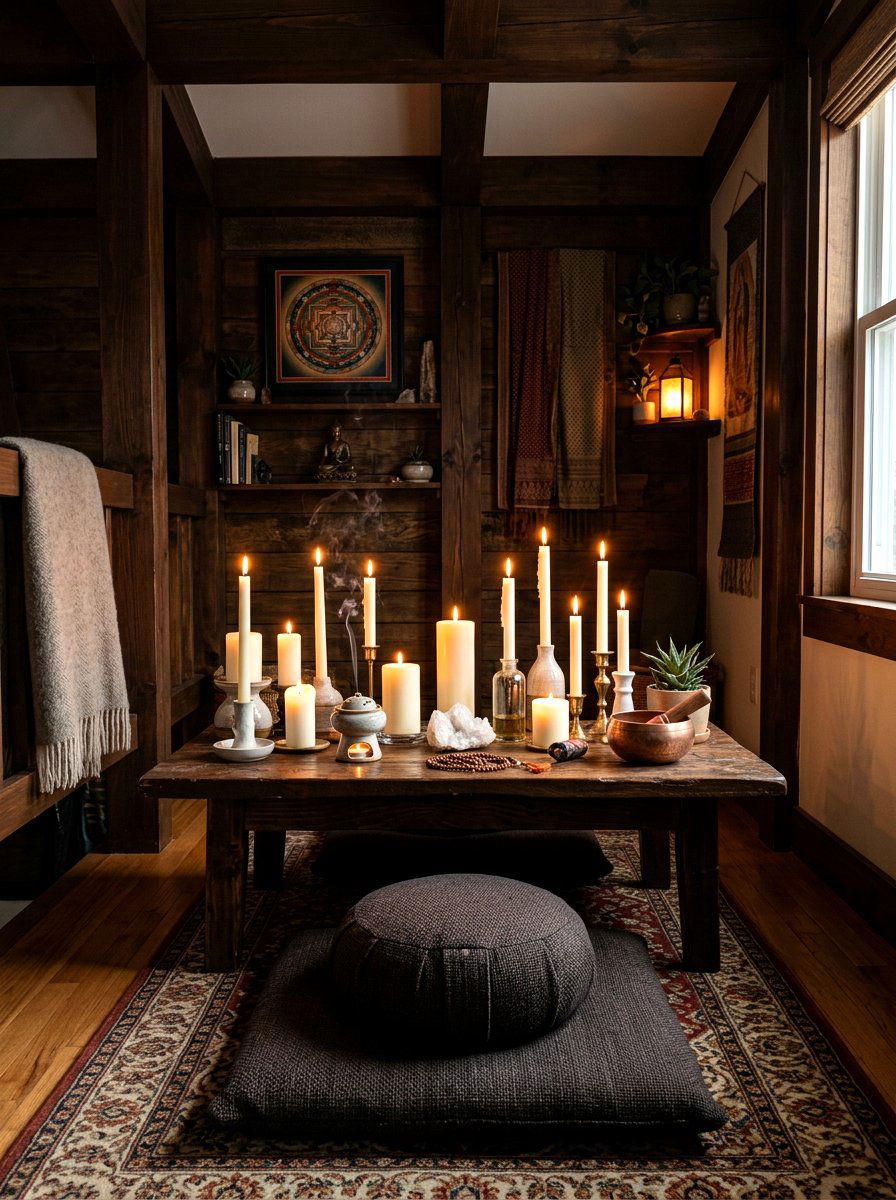 Candle Meditation Nook - 30 meditation nook ideas