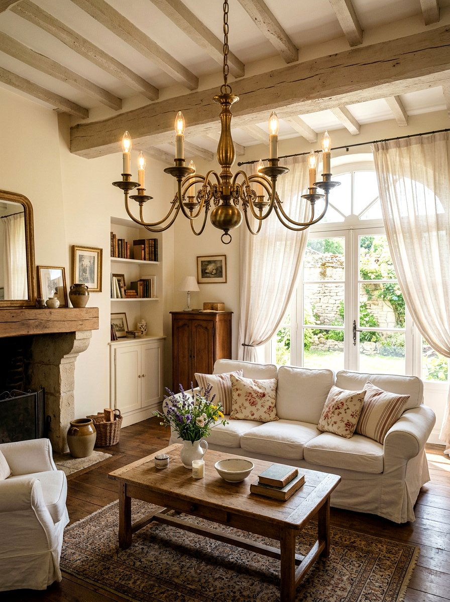 Candle Style Chandelier - 30 living room lighting ideas