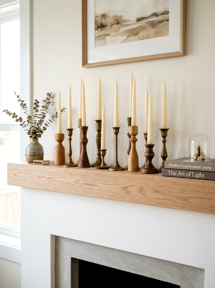 Candle holder collection - 30 mantel decor ideas