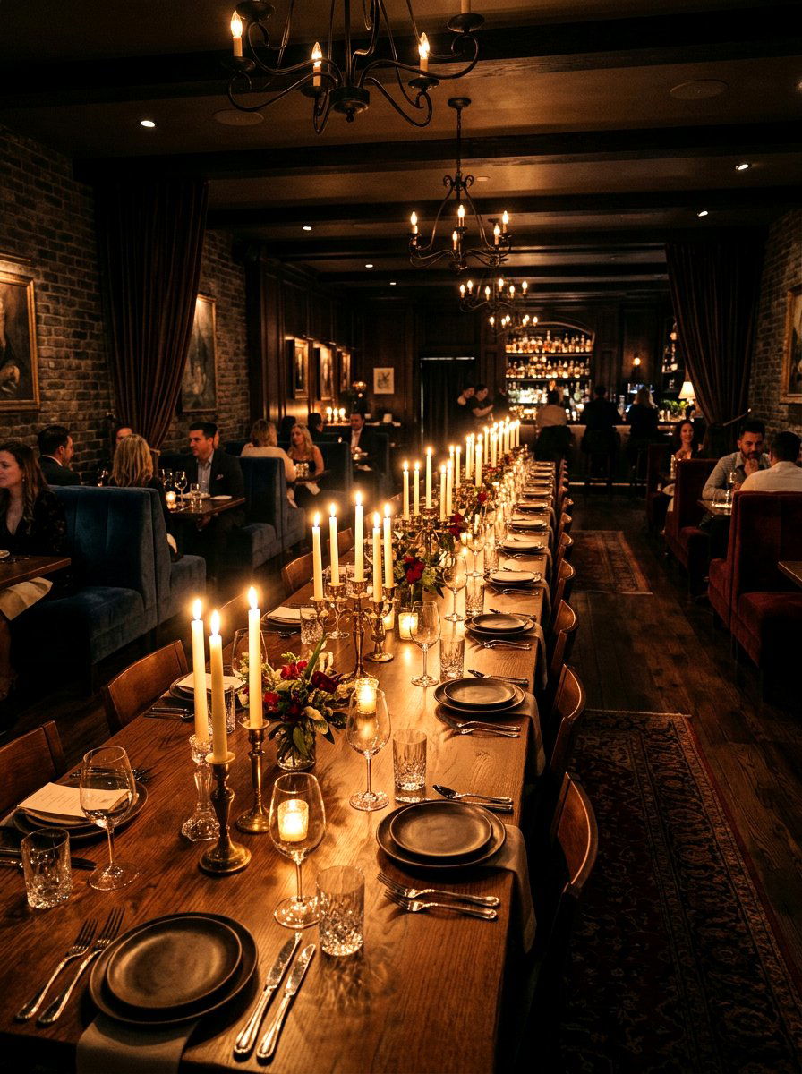 Candle lit speakeasy dining room - 30 speakeasy dining room ideas