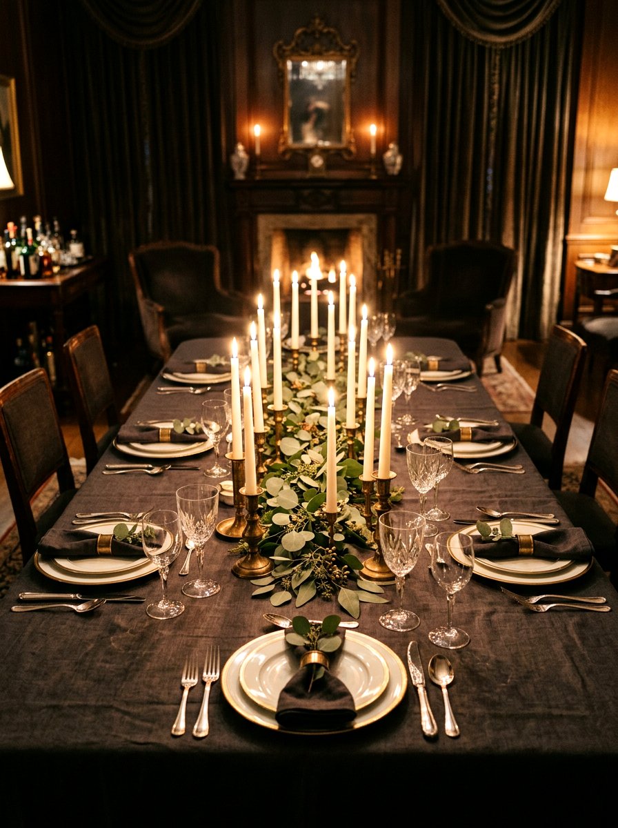 Candlelight Dinner Set Up - 30 romantic hosting at home ideas