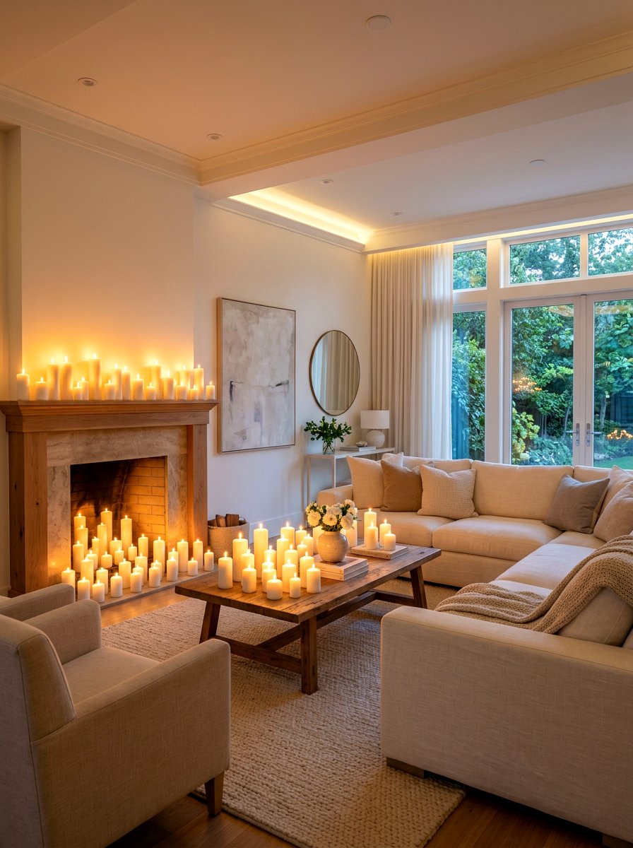 Candlelight Living Room - 30 winter living room styling ideas