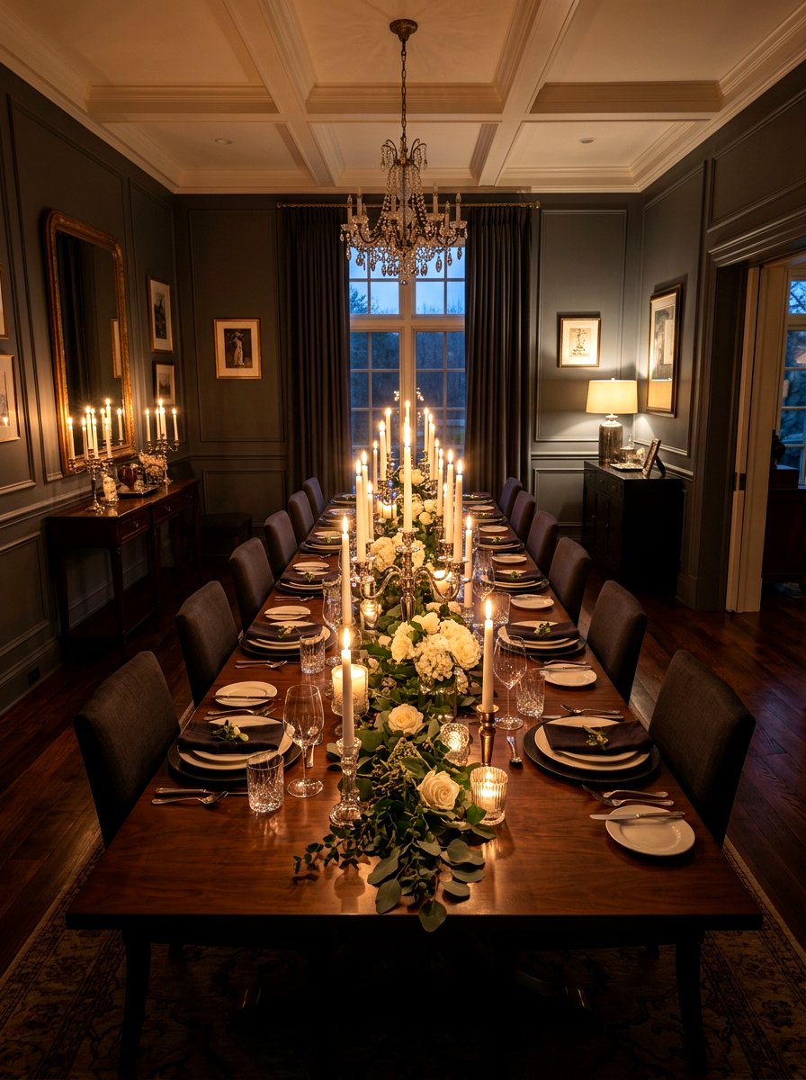Candlelight setup - 30 moody supper club dining ideas