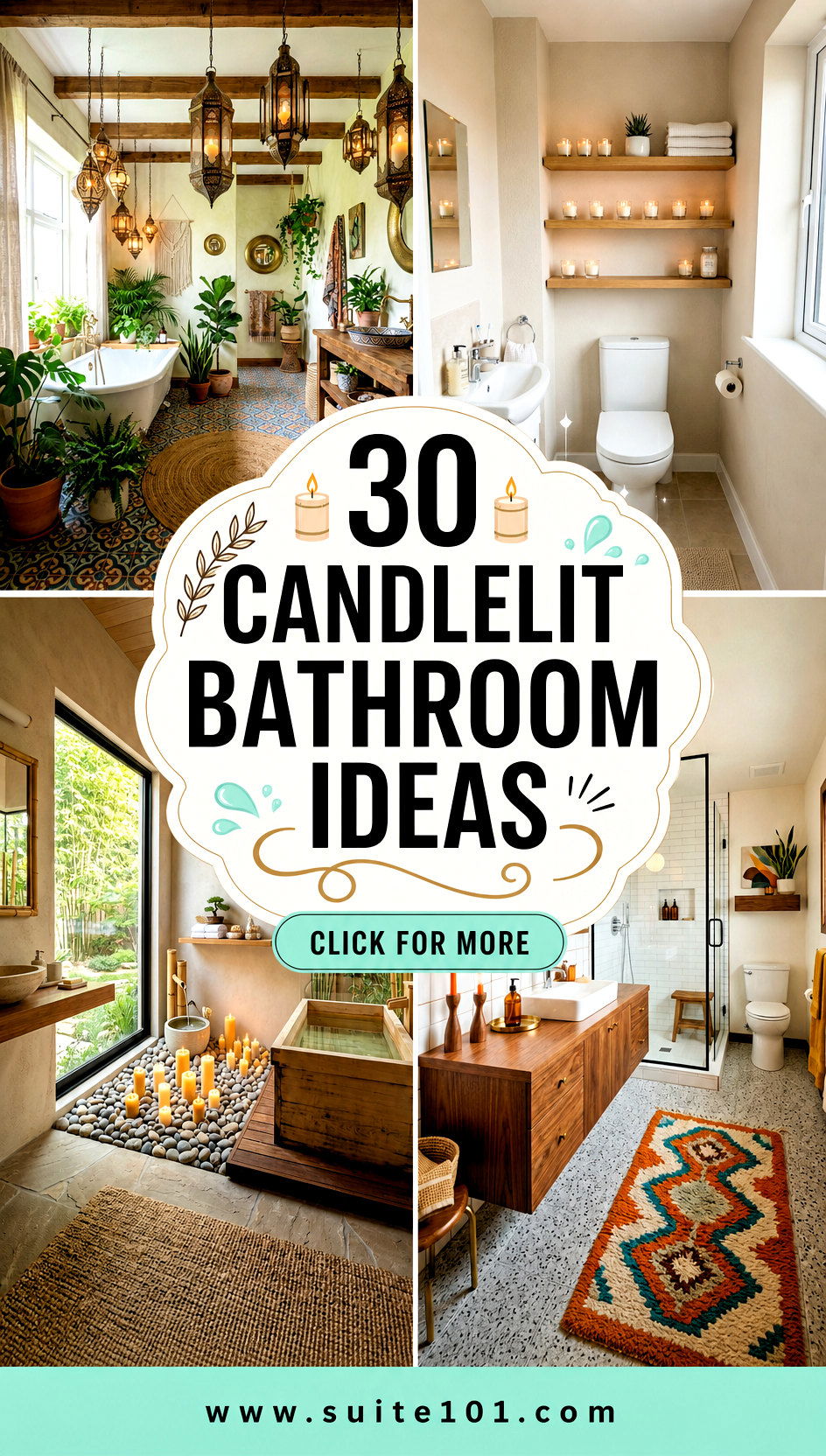 Candlelit Bathroom Ideas 30 Spa-Worthy Ambiance Upgrades - Candlelit Bathroom Ideas: 30 Spa-Worthy Ambiance Upgrades