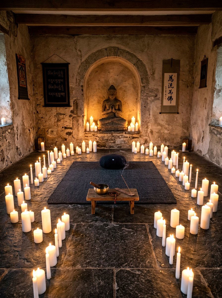 Candlelit Meditation Space - 30 meditation room ideas