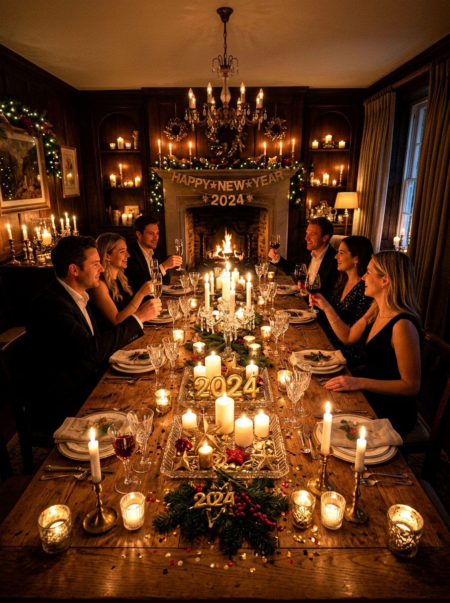 Candlelit dining room - 30 New Year dining room ideas