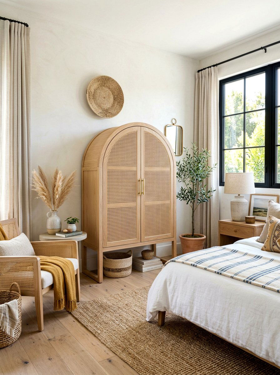 Cane Arched Cabinet - 30 arched cabinet ideas