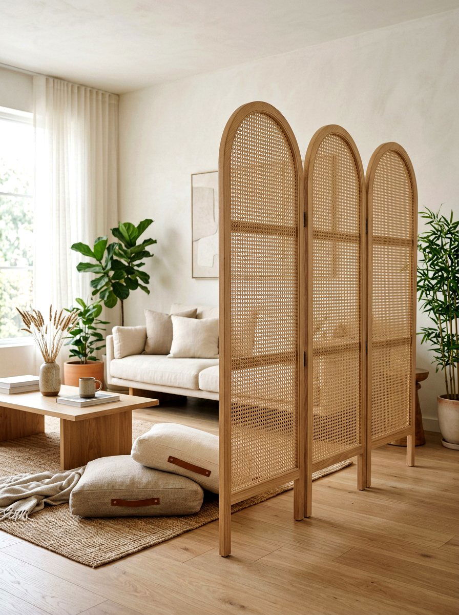 Cane Arched Room Divider - 30 arched room divider ideas