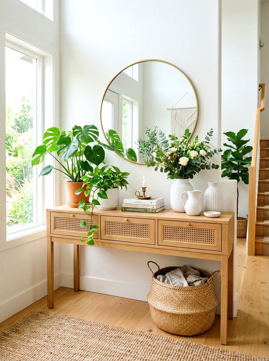 Cane Detail Console - 30 spring entry table ideas