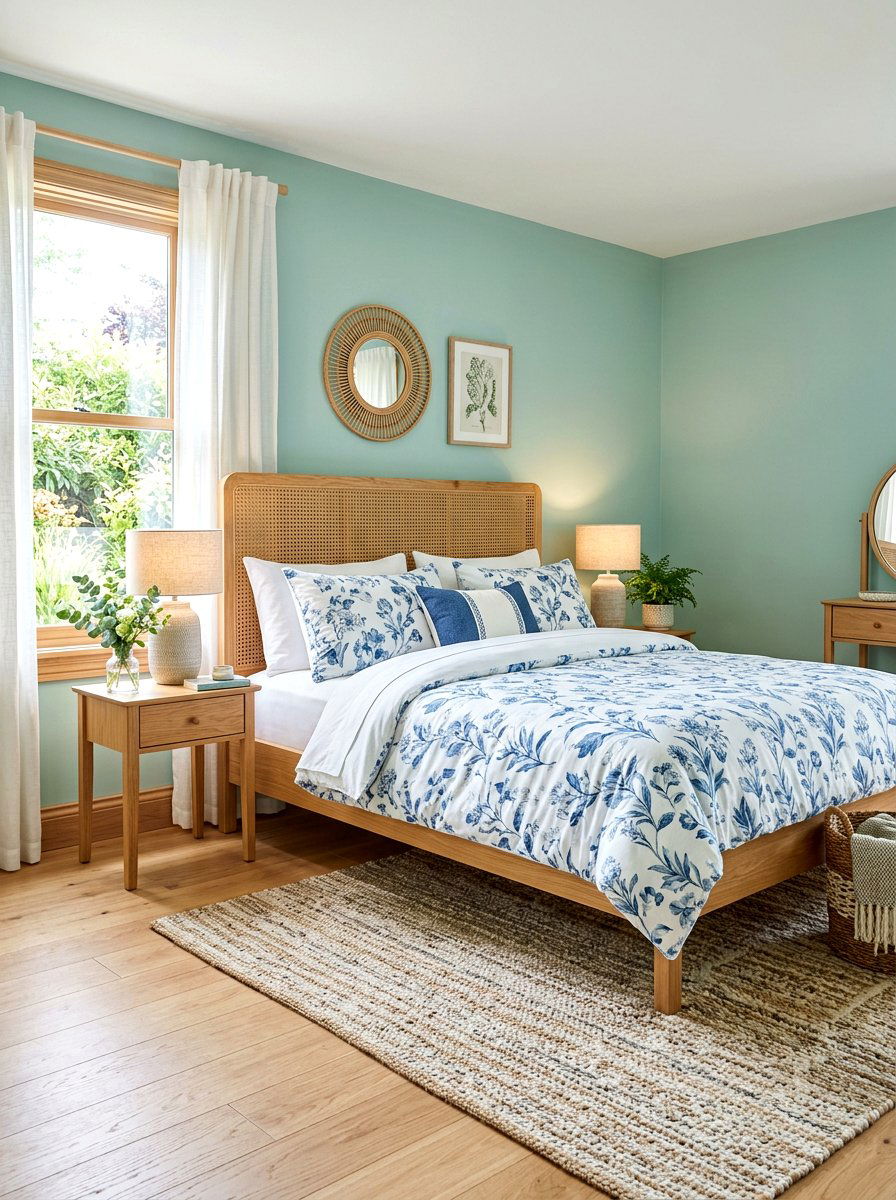 Cane Headboard Bedroom Decor - 30 southern prep decor ideas