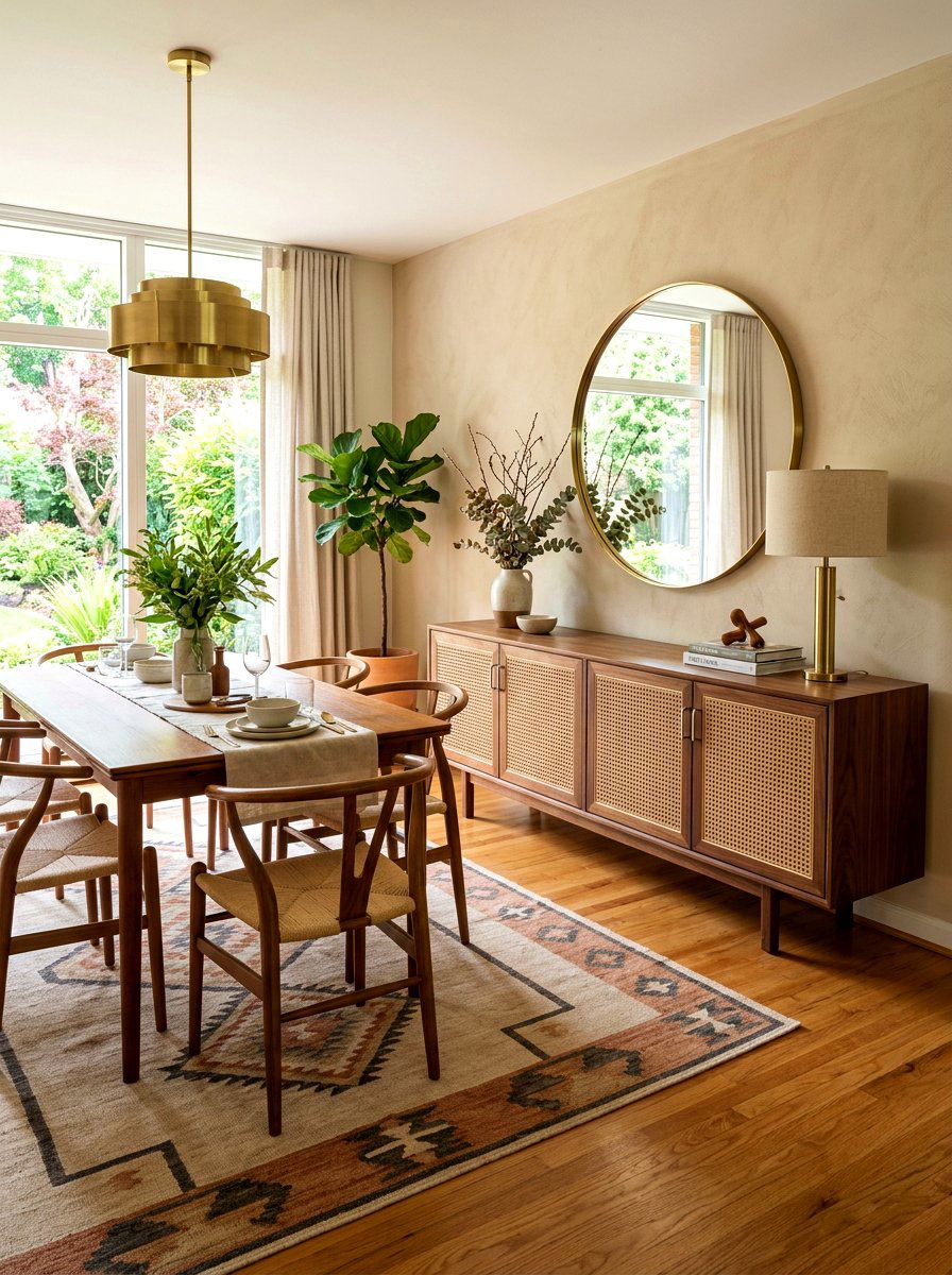 Cane Sideboard - 30 natural fiber decor ideas