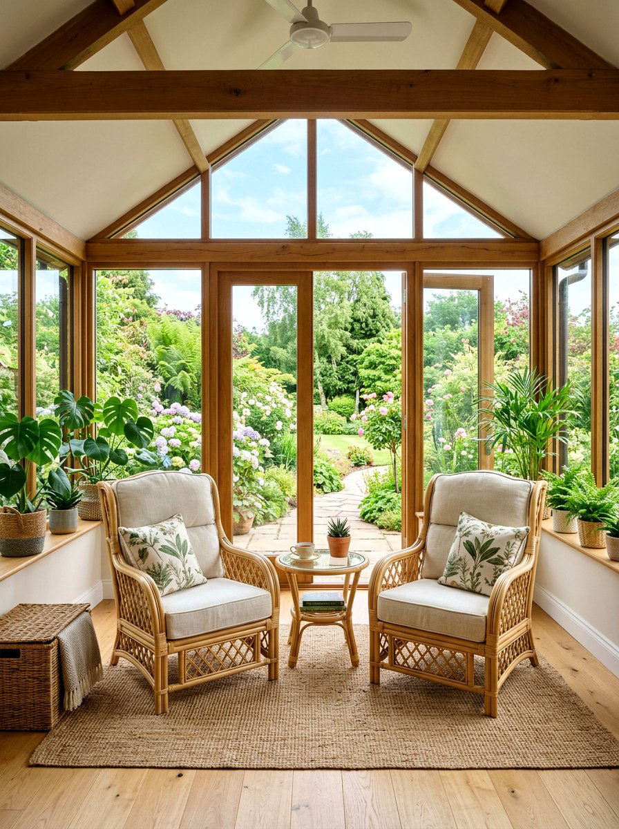 Cane armchair set - 30 cane furniture ideas