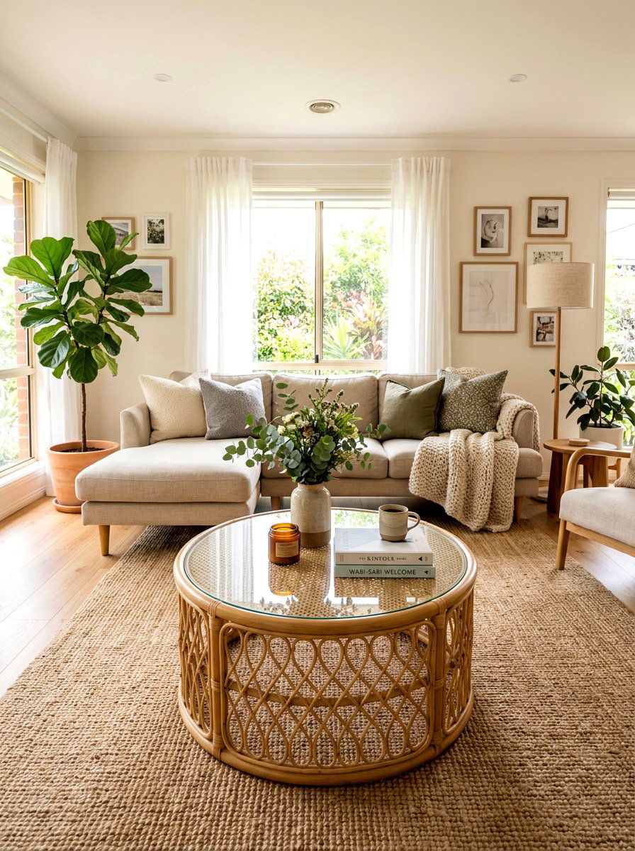 Cane coffee table - 30 cane furniture ideas