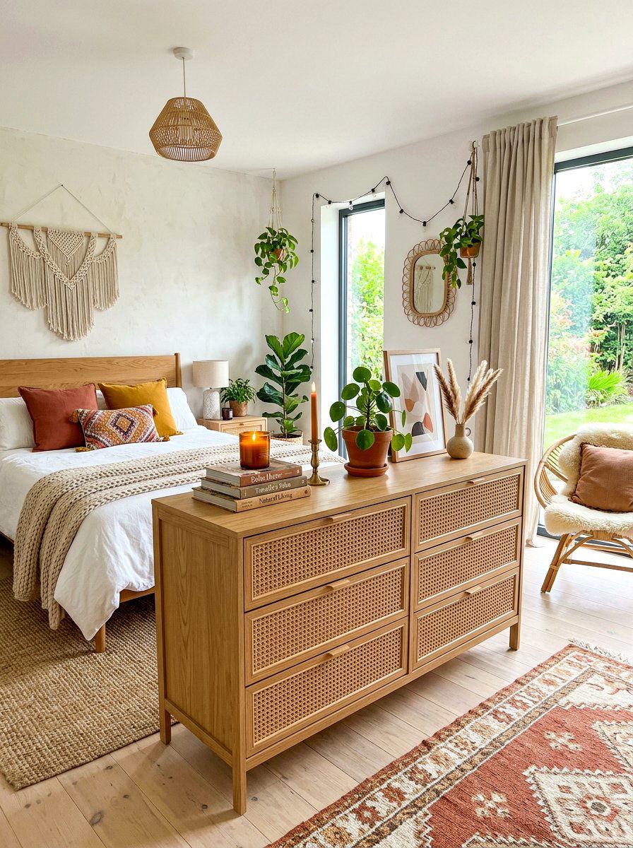Cane dresser - 30 cane furniture ideas