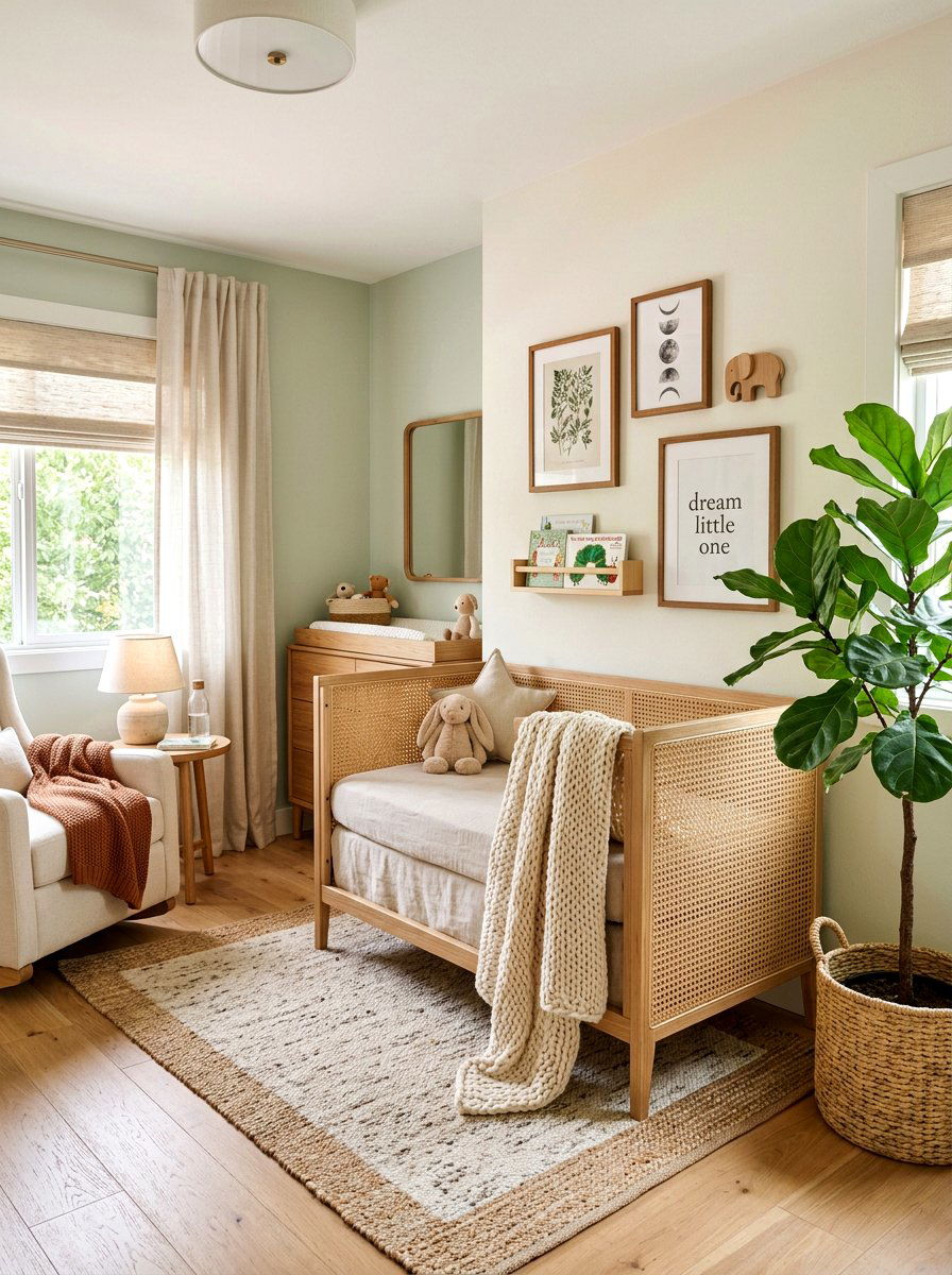 Cane nursery crib - 30 cane furniture ideas