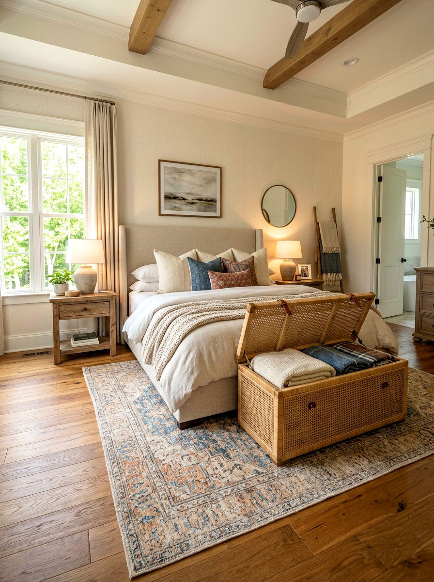 Cane trunk chest - 30 cane furniture ideas