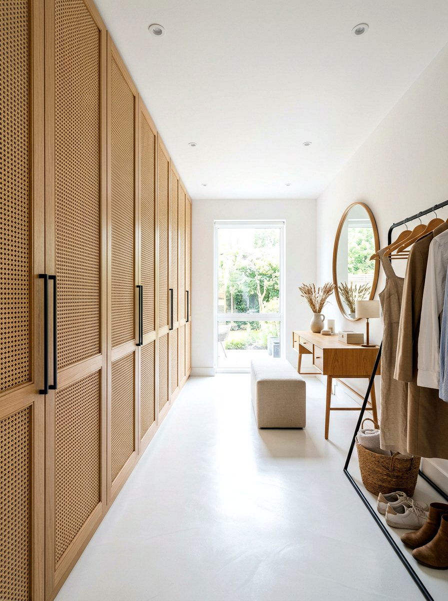Cane wardrobe doors - 30 cane furniture ideas