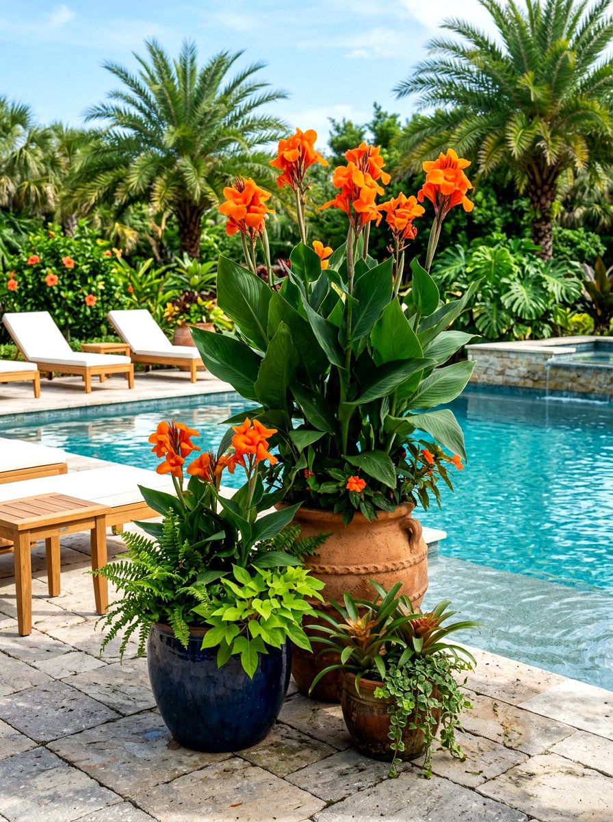 Canna Lily Containers - 30 patio plant ideas