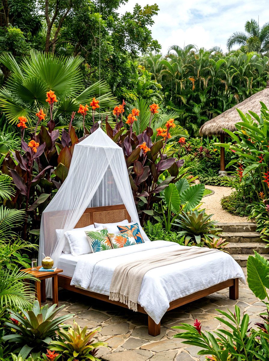 Canna lilies for tropical beds - 30 annual flower bed ideas
