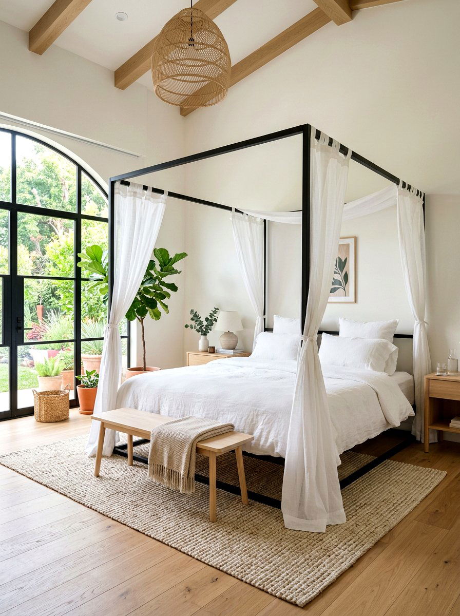 Canopy Bed Airy Bedroom - 30 light and airy bedroom ideas