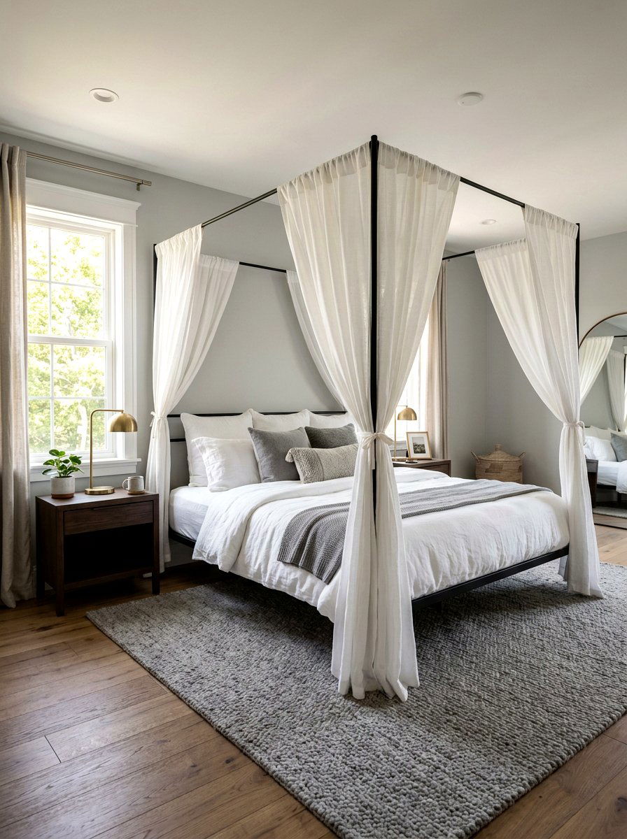 Canopy Bed Frame - 30 editorial apartment decor ideas