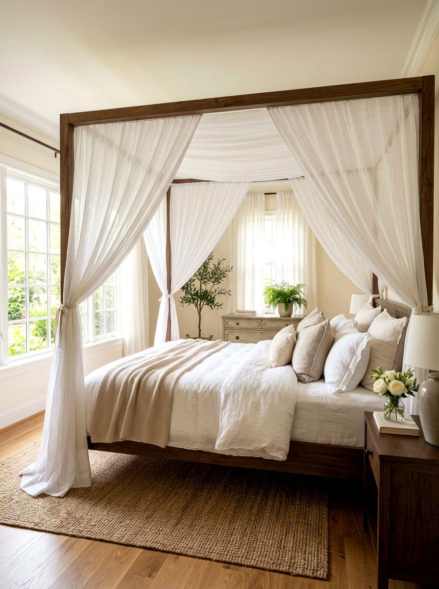 Canopy bed curtains - 30 luxury bedscape ideas