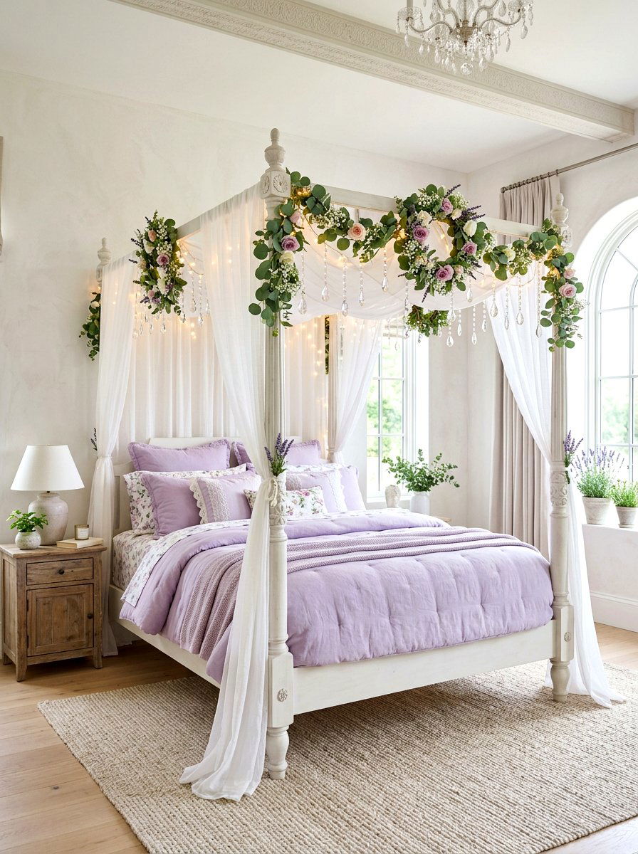 Canopy bed frame - 30 fairycore bedroom ideas