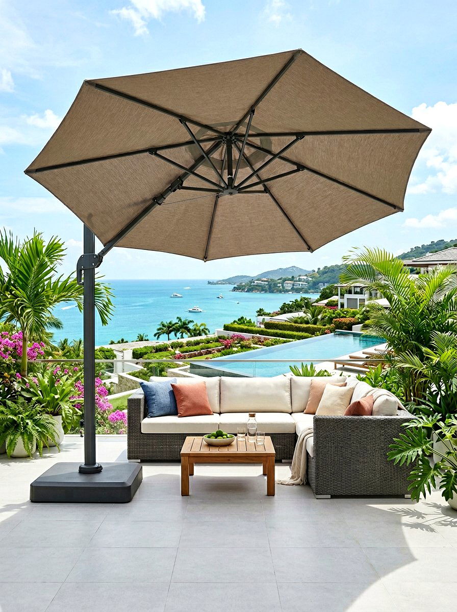 Cantilever Patio Umbrella - 30 outdoor furniture ideas