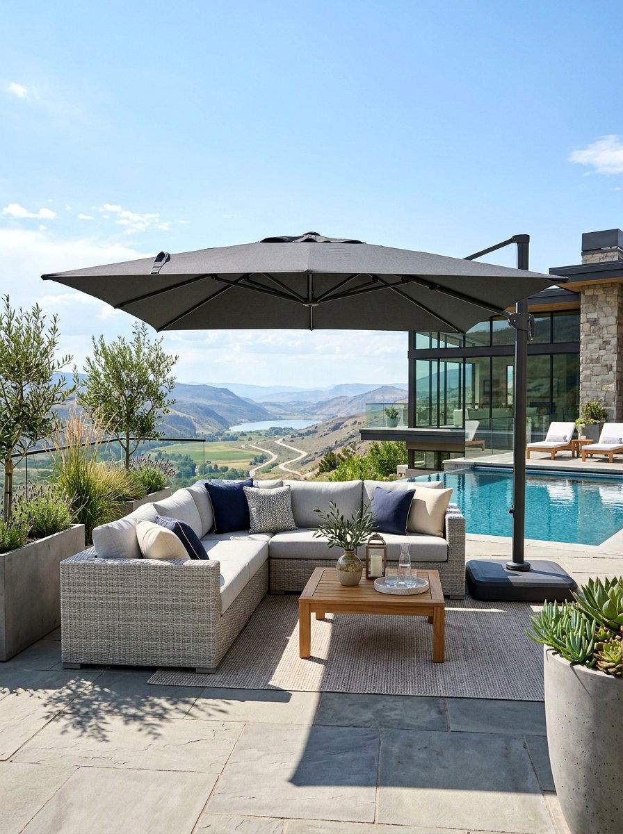 Cantilever Patio Umbrella - 30 patio umbrella ideas