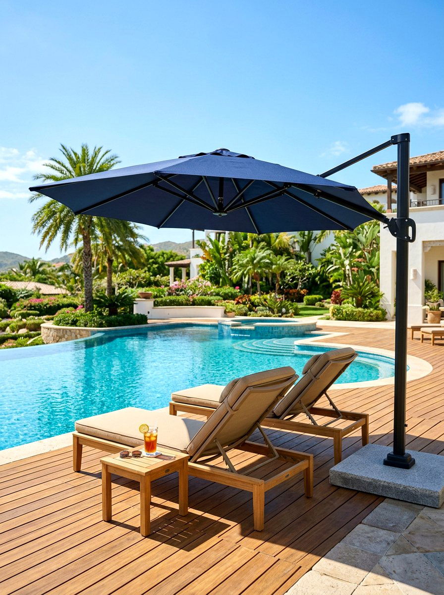 Cantilever Umbrella - 30 patio shade ideas